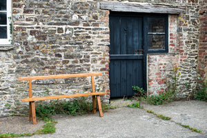 19th Century Pitch Pine Methodist Church Pew Bench from Woodford Chapel, Cornwall