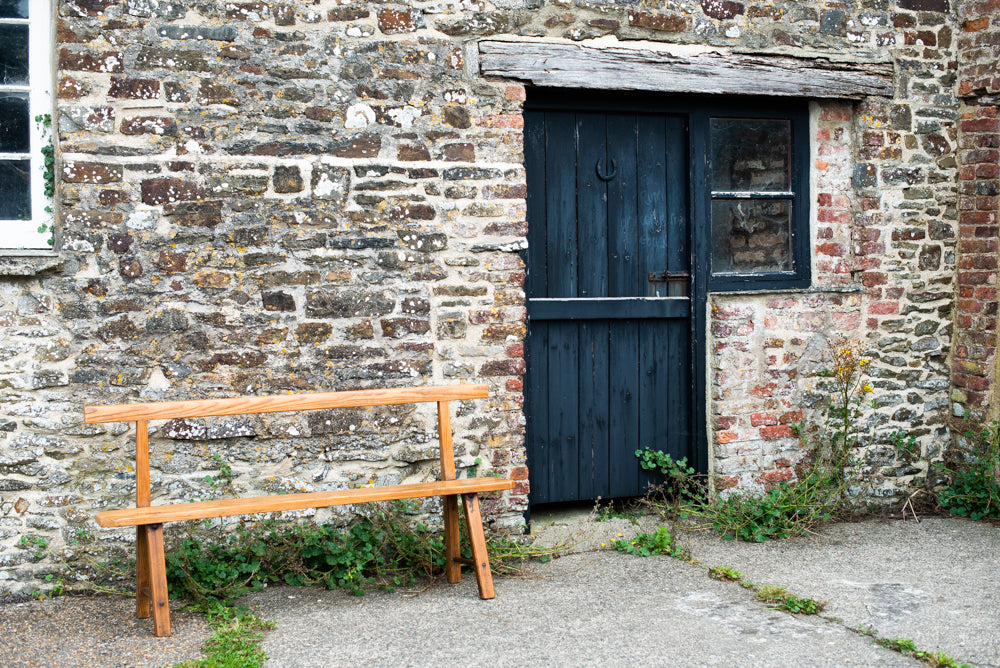 19th Century Pitch Pine Methodist Church Pew Bench from Woodford Chapel, Cornwall