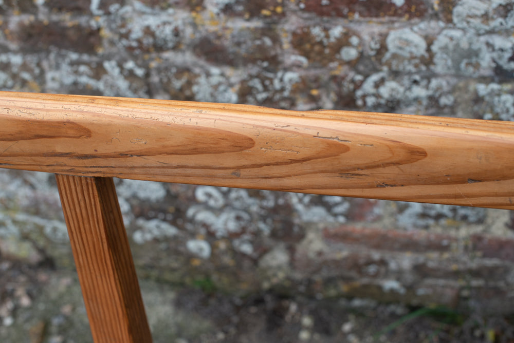 19th Century Pitch Pine Methodist Church Pew Bench from Woodford Chapel, Cornwall