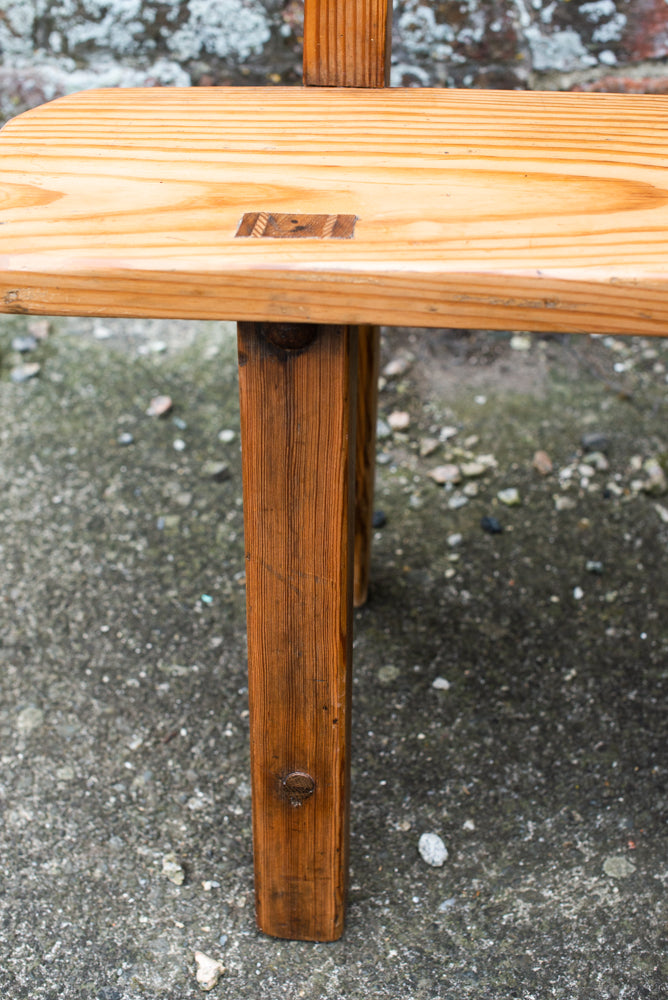 19th Century Pitch Pine Methodist Church Pew Bench from Woodford Chapel, Cornwall