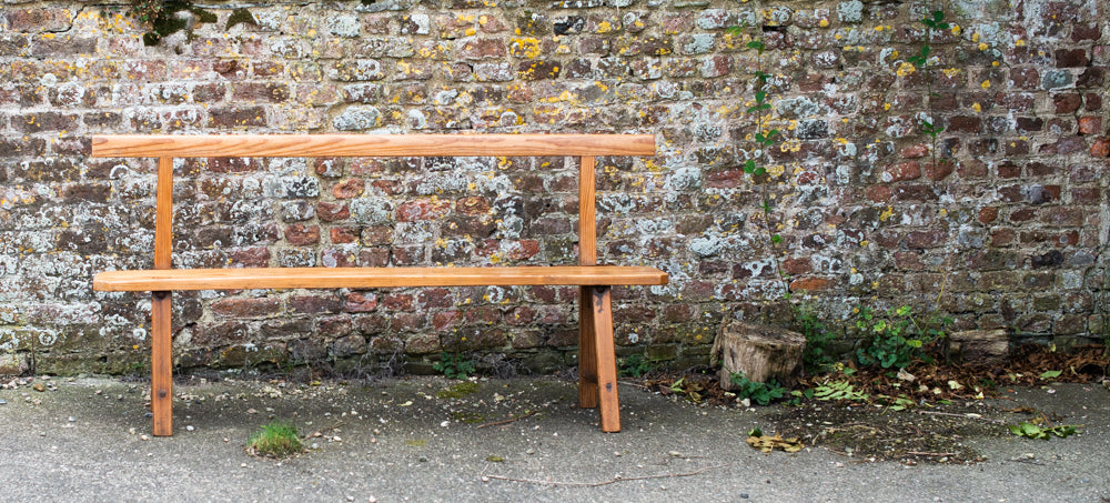19th Century Pitch Pine Methodist Church Pew Bench from Woodford Chapel, Cornwall