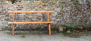 19th Century Pitch Pine Methodist Church Pew Bench from Woodford Chapel, Cornwall