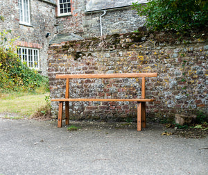 19th Century Pitch Pine Methodist Church Pew Bench from Woodford Chapel, Cornwall